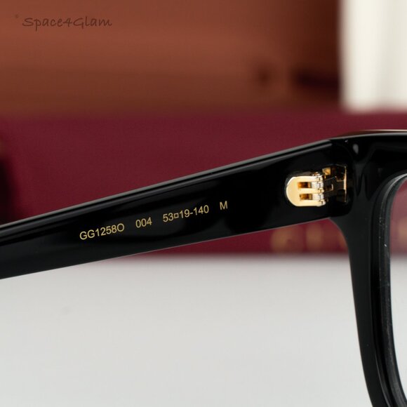 Gucci Men Eyeglasses Black Demo Square GG1258O 004 BRAND NEW - Picture 5 of 10